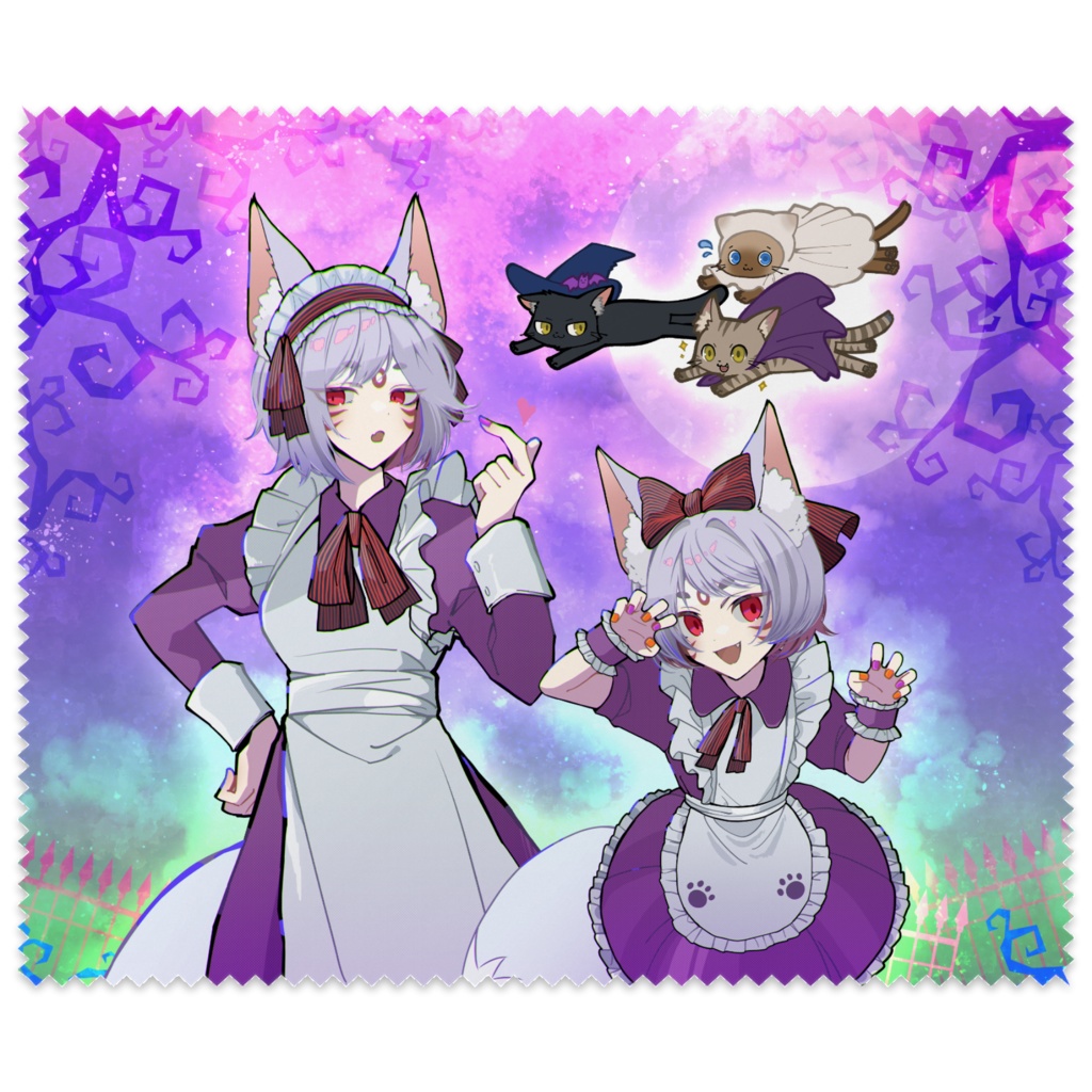 ハロウィンこんちゃんず　めがねふき