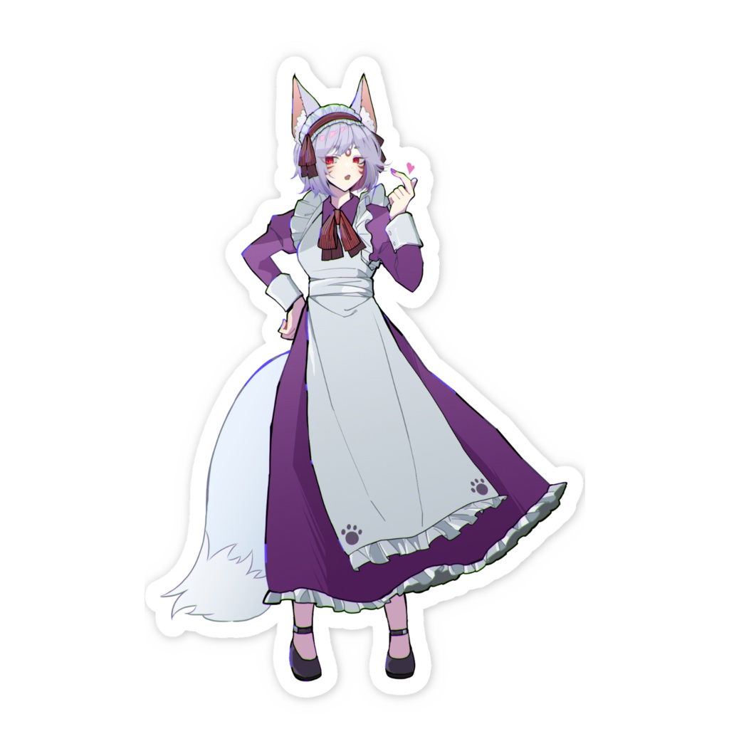 姉こんちゃん らぶちゅステッカー