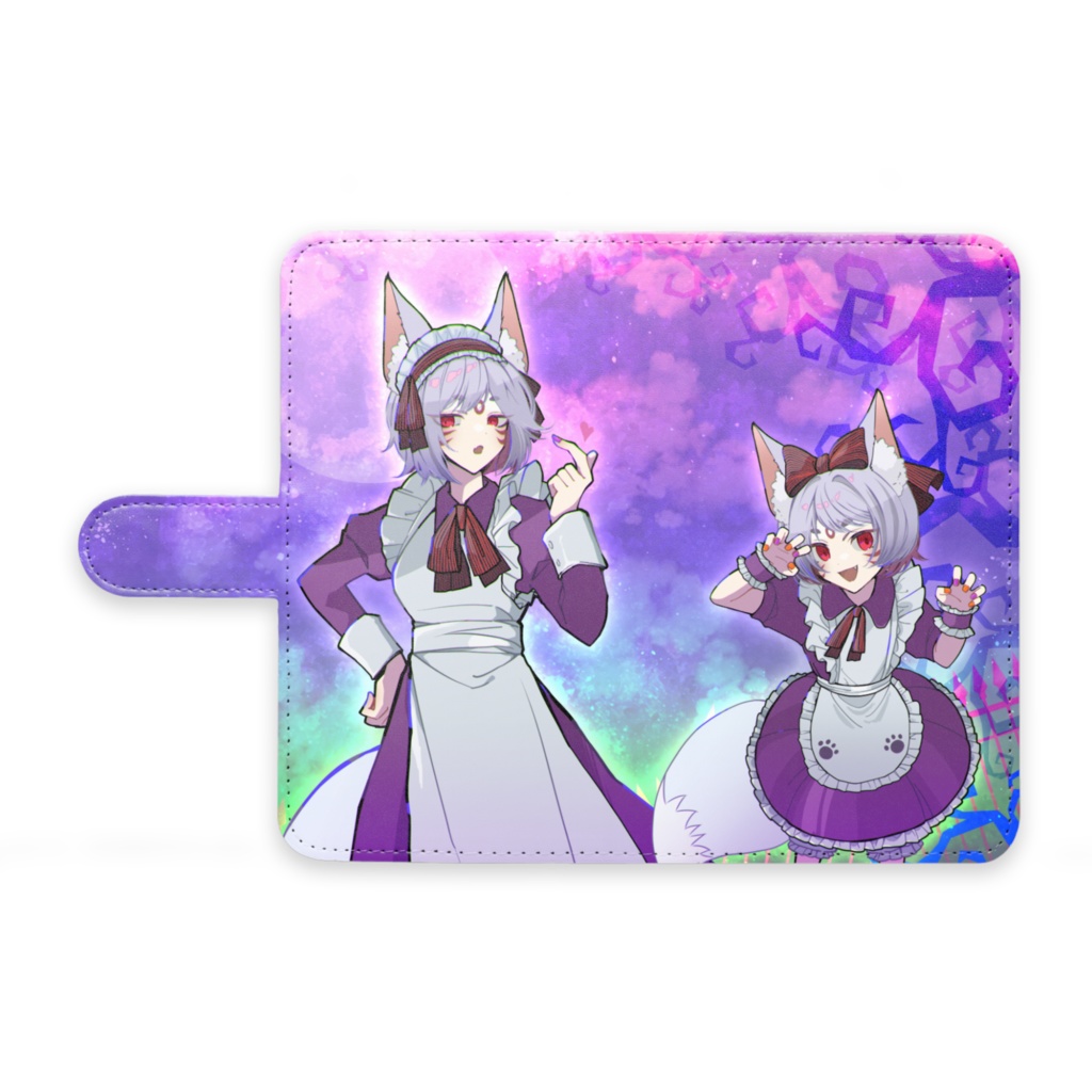 ハロウィンこんちゃんず Android版 手帳型スマホケース SML