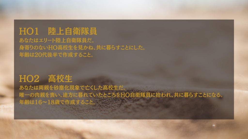 Call of Cthulhu 6th【砂塵に沈む】