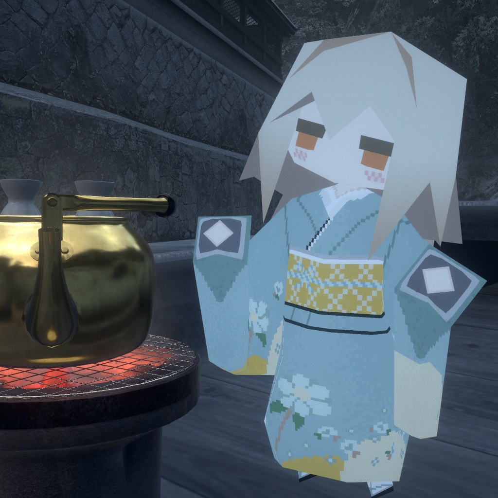 【衣装】ローポリ振袖(Lolowy P シリーズ対応)