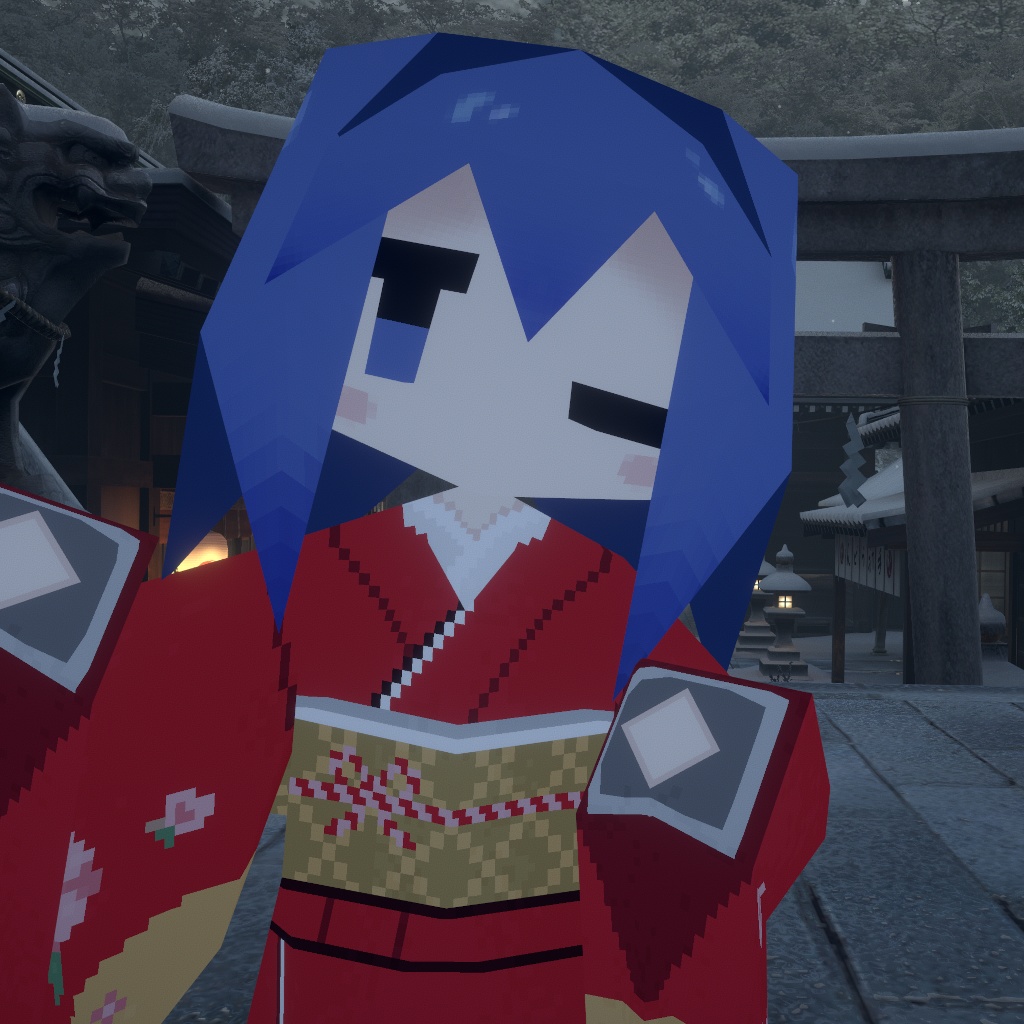 【衣装】ローポリ振袖(Lolowy P シリーズ対応)