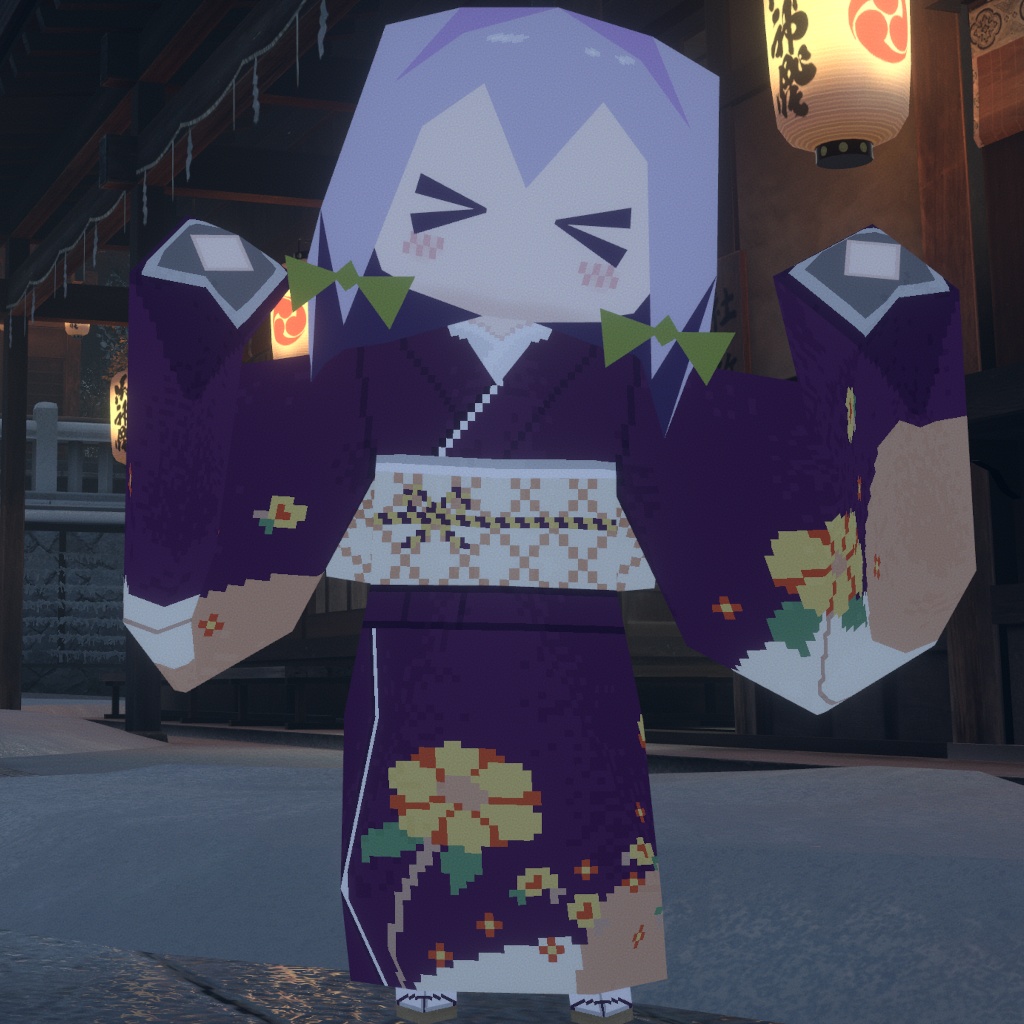 【衣装】ローポリ振袖(Lolowy P シリーズ対応)