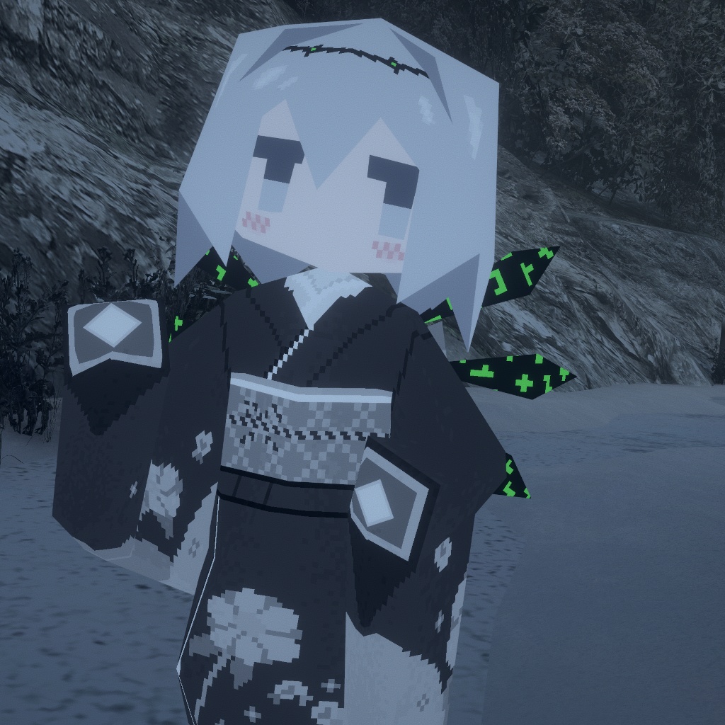 【衣装】ローポリ振袖(Lolowy P シリーズ対応)