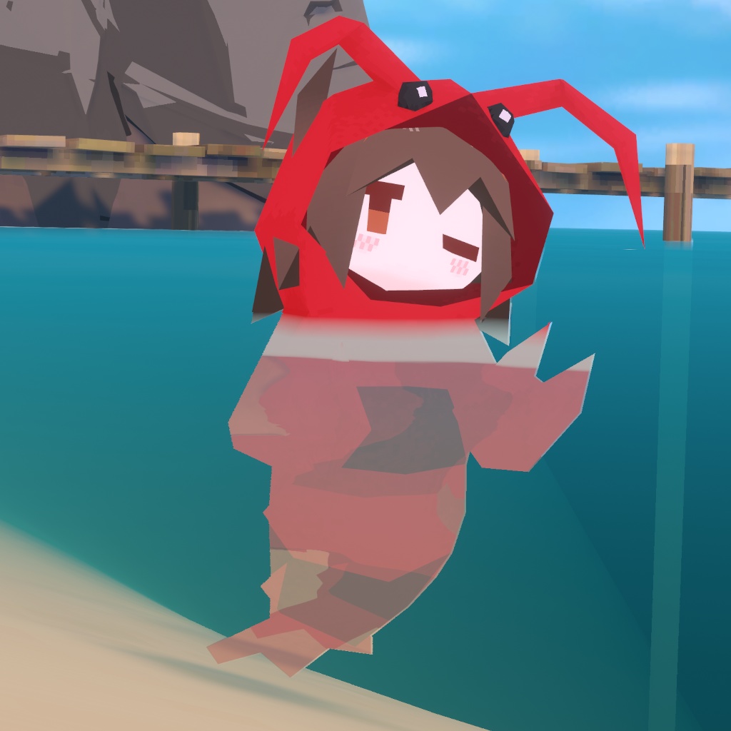 【衣装】ローポリ海老着ぐるみ(Lolowy P シリーズ対応)