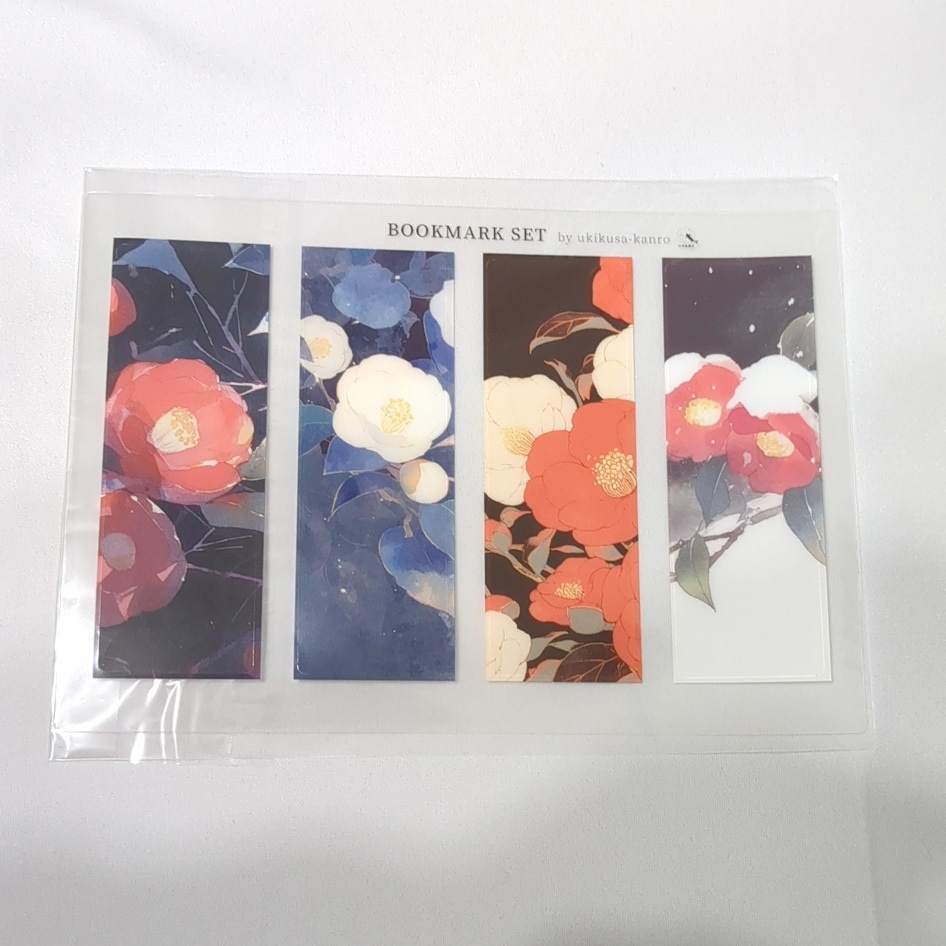 クリアしおりセット(桜・彼岸花・椿)