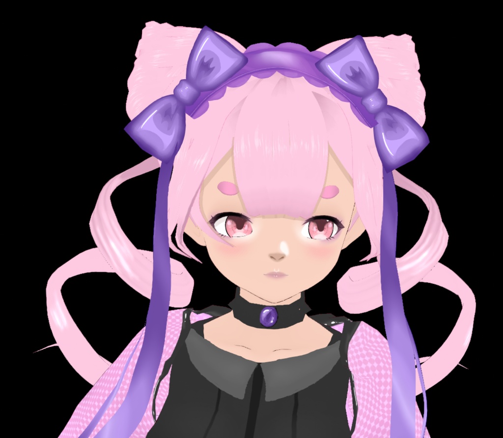 Free Pointy Buns Hairstyle "Cammy"  for VRoid Stable | とがったバオの髪型プリセット