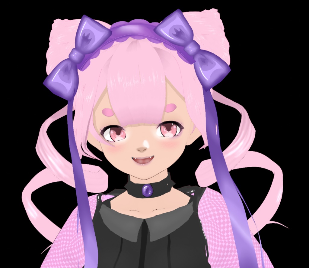 Free Pointy Buns Hairstyle "Cammy"  for VRoid Stable | とがったバオの髪型プリセット