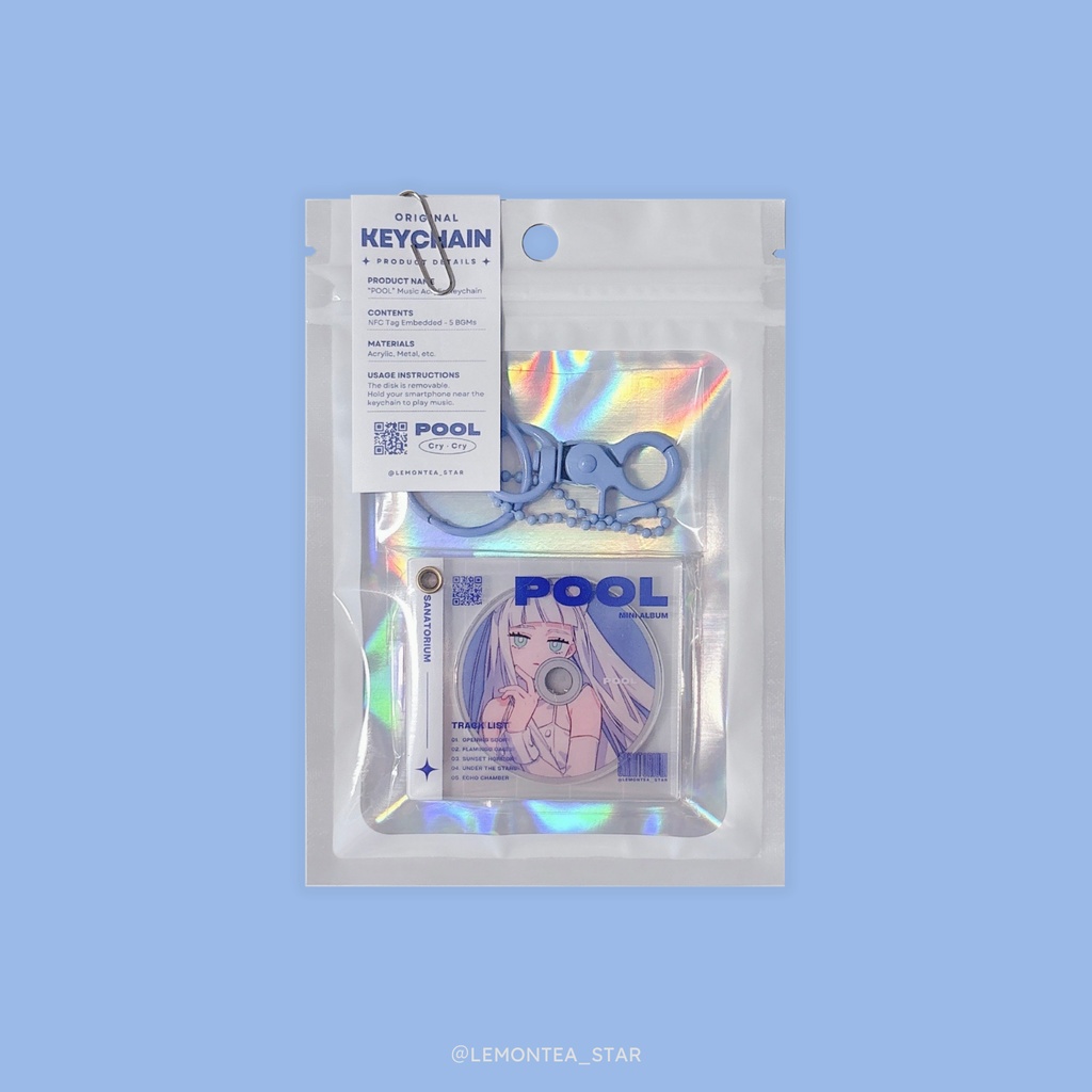 “POOL” Music Keychain