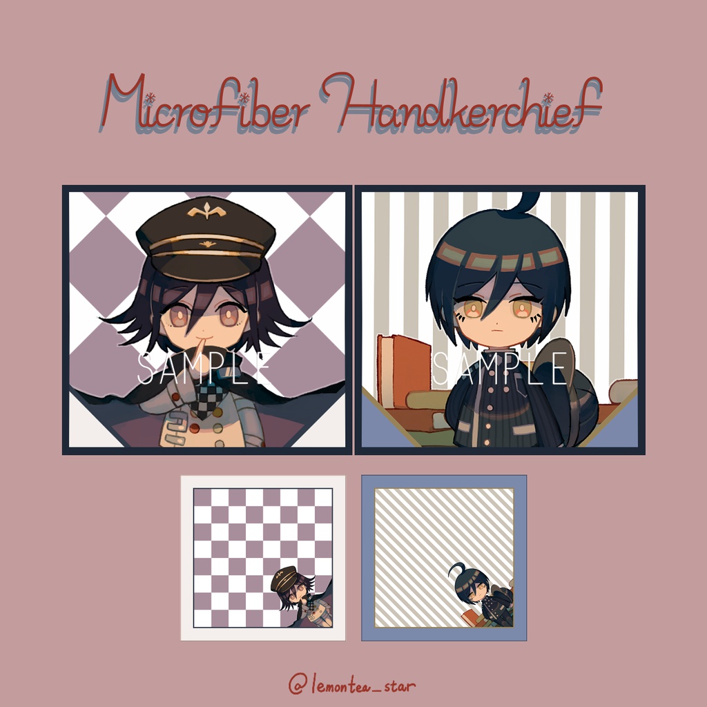王馬&最原 マイクロファイバーハンカチ
