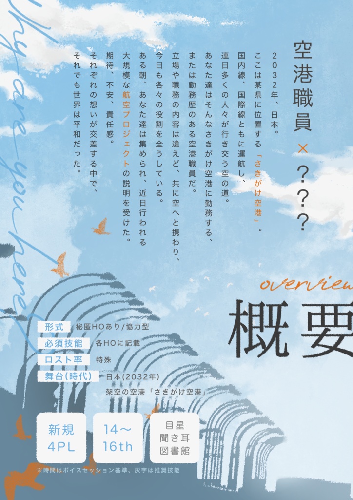 ※事前情報のみ 廃空【クトゥルフ神話TRPG】