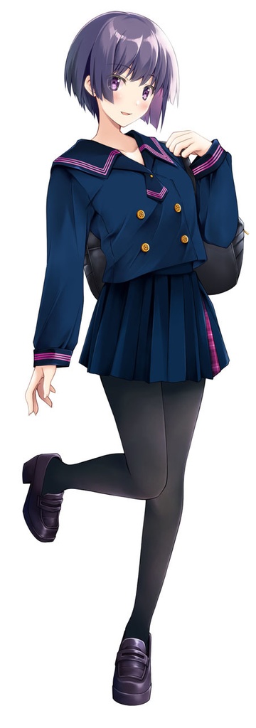 制服少女「しずく」冬制服アクリルフィギュア（合体台座付）