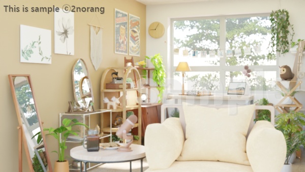 [방송 배경 화면] 配信部屋( VTuber向け）cozy room assets