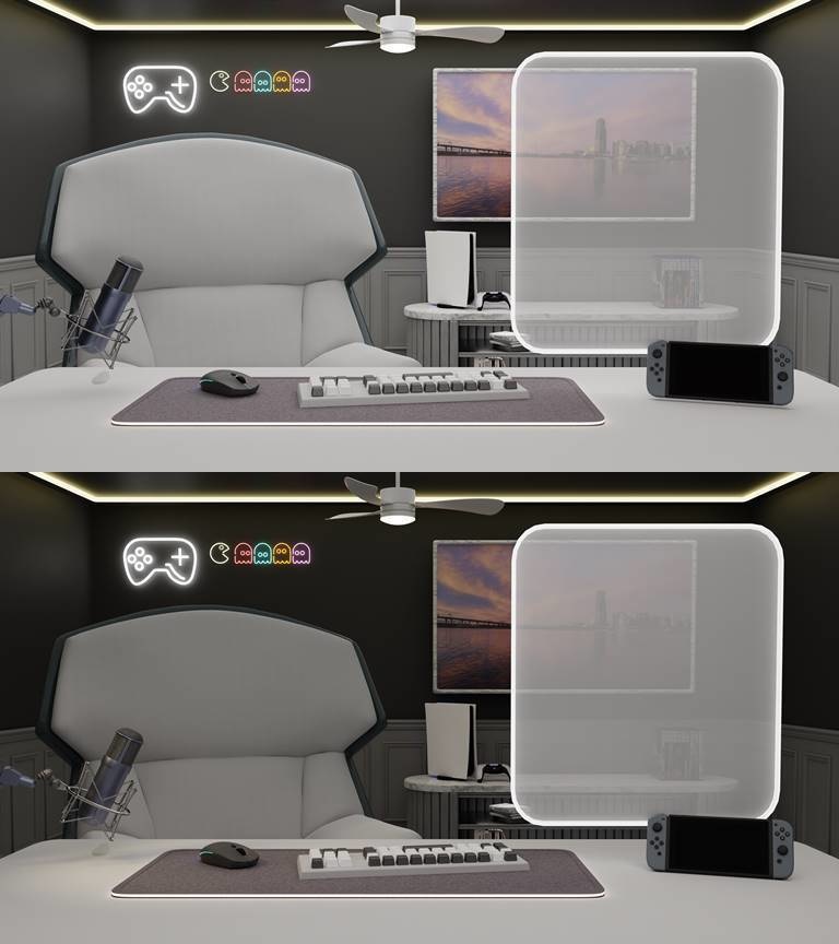 [방송 배경 화면] 配信部屋( VTuber向け）/ black gamer room assets