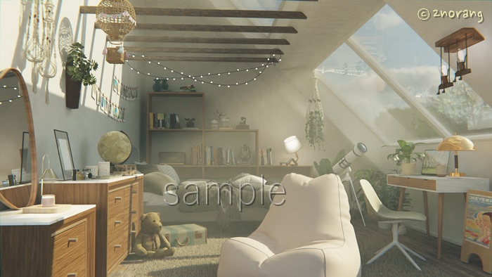 [방송 배경 화면] 配信部屋( VTuber向け）cozy & shiny room