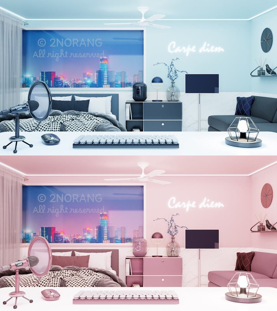 [방송 배경 화면] 配信部屋( VTuber向け）Modern Room