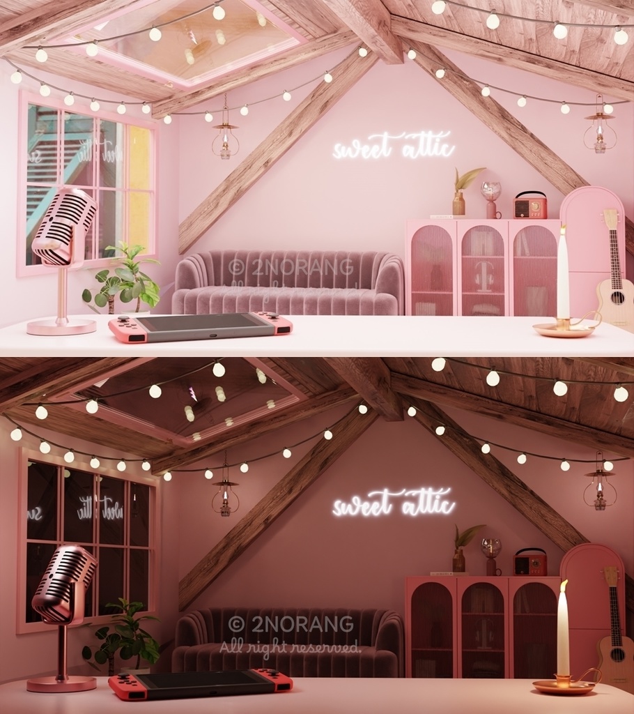 [방송 배경 화면] Sweet Attic (6 Colors)