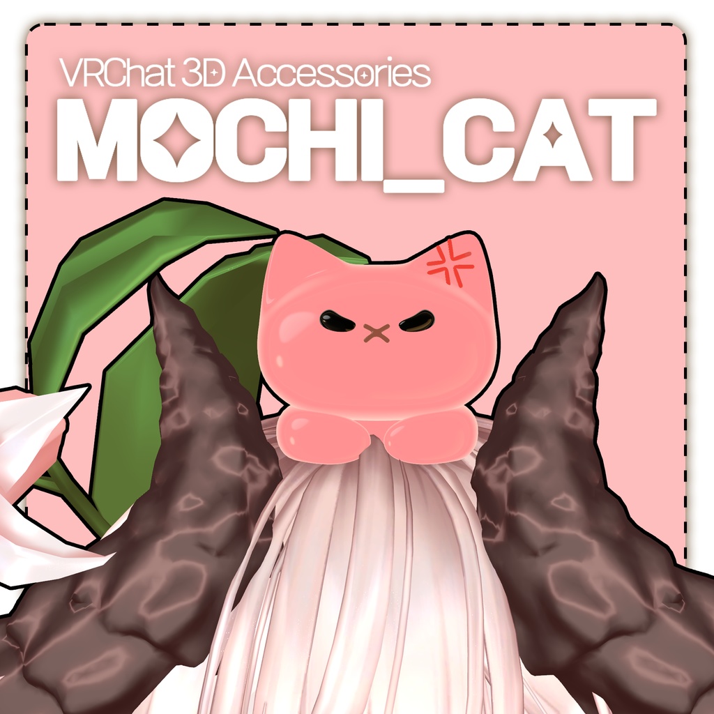 【VRChat 3D Accessories】 Mochi Cat : )