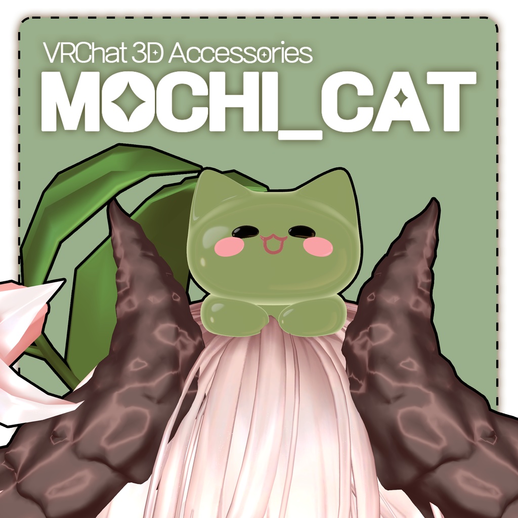 【VRChat 3D Accessories】 Mochi Cat : )