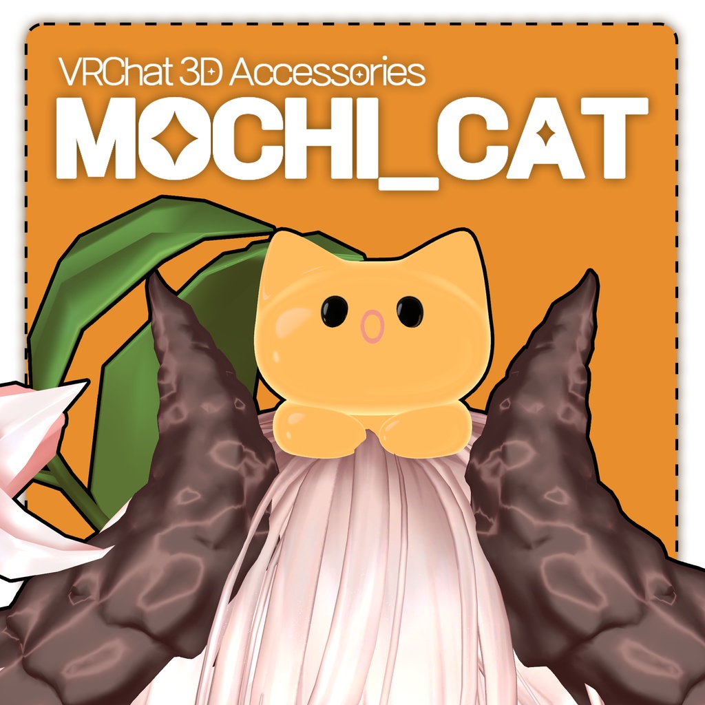 【VRChat 3D Accessories】 Mochi Cat : )