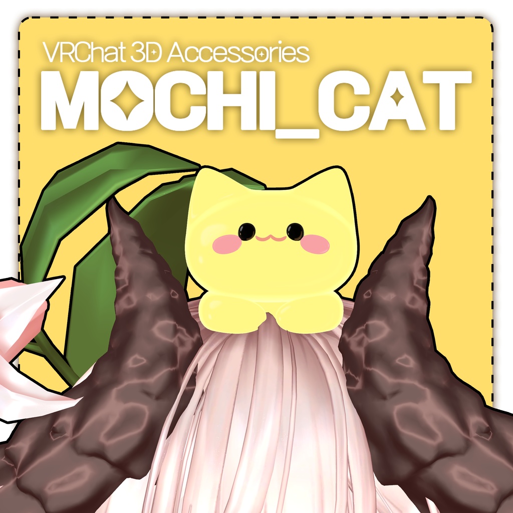 【VRChat 3D Accessories】 Mochi Cat : )