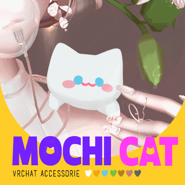 【VRChat 3D Accessories】 Mochi Cat : )