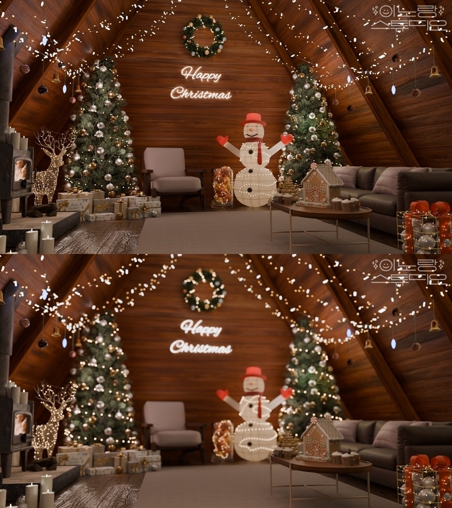 [방송 배경 화면] 配信部屋( VTuber向け）Christmas Cottage