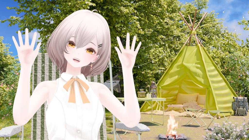 Firelight Camp Background (With Looping Video / 5 Colors)