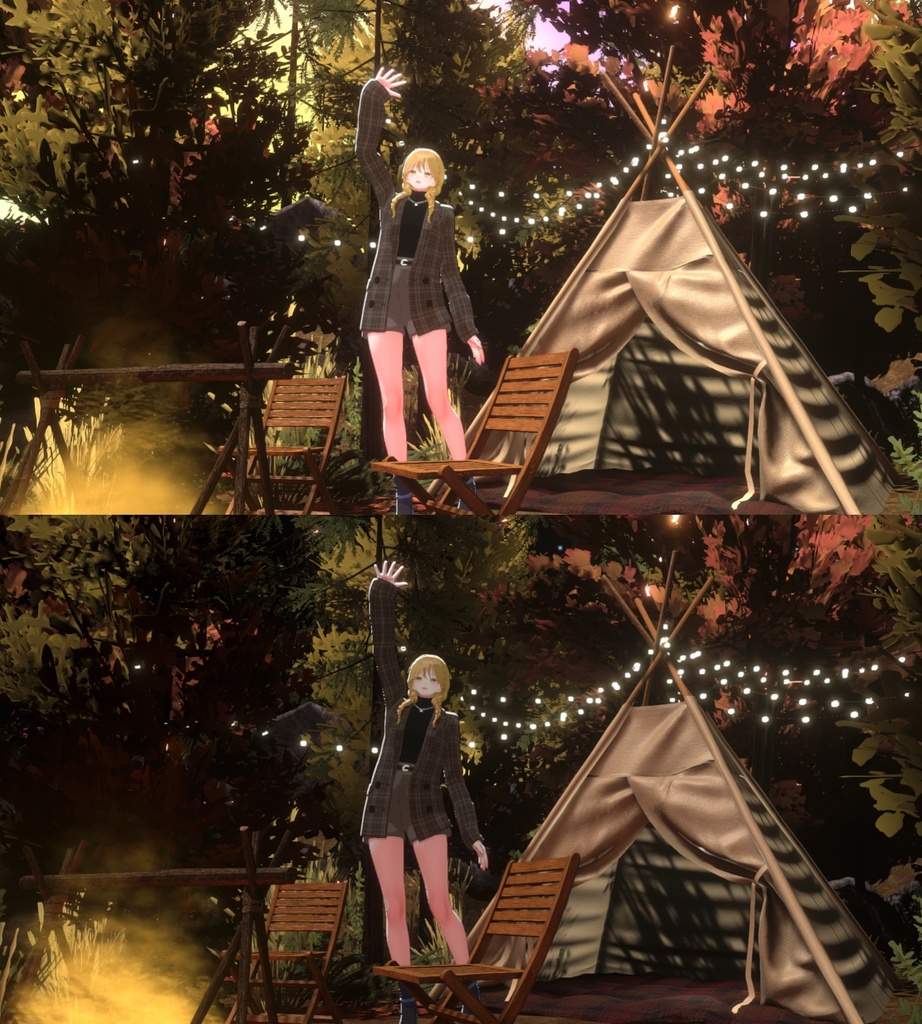 [Warudo BiRP/Nilo] Camping in the autumn woods (2 Skyboxes) /Environment