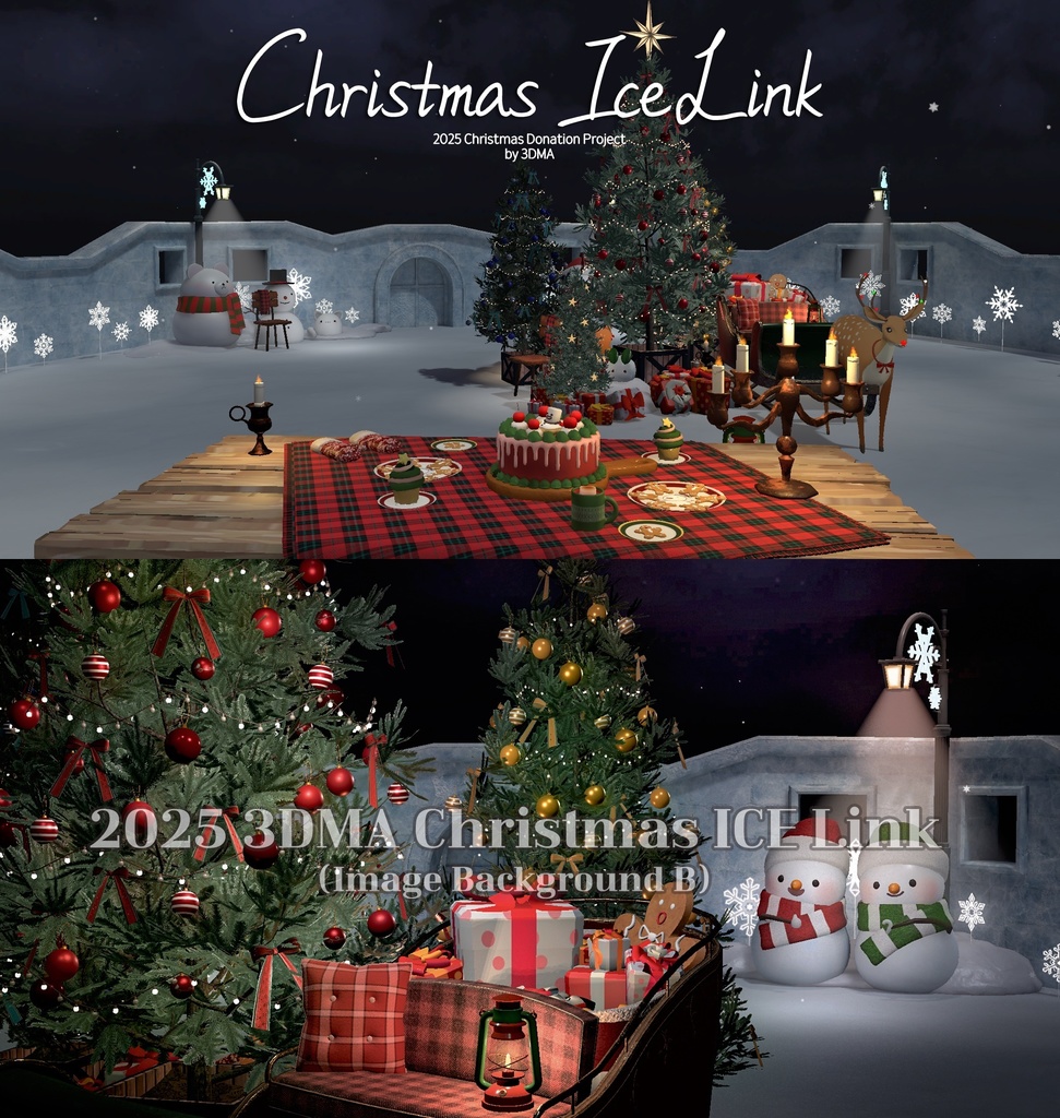 [Limited Sale ~12/22] Christmas Ice Link (Image Background/ Warudo Environment)
