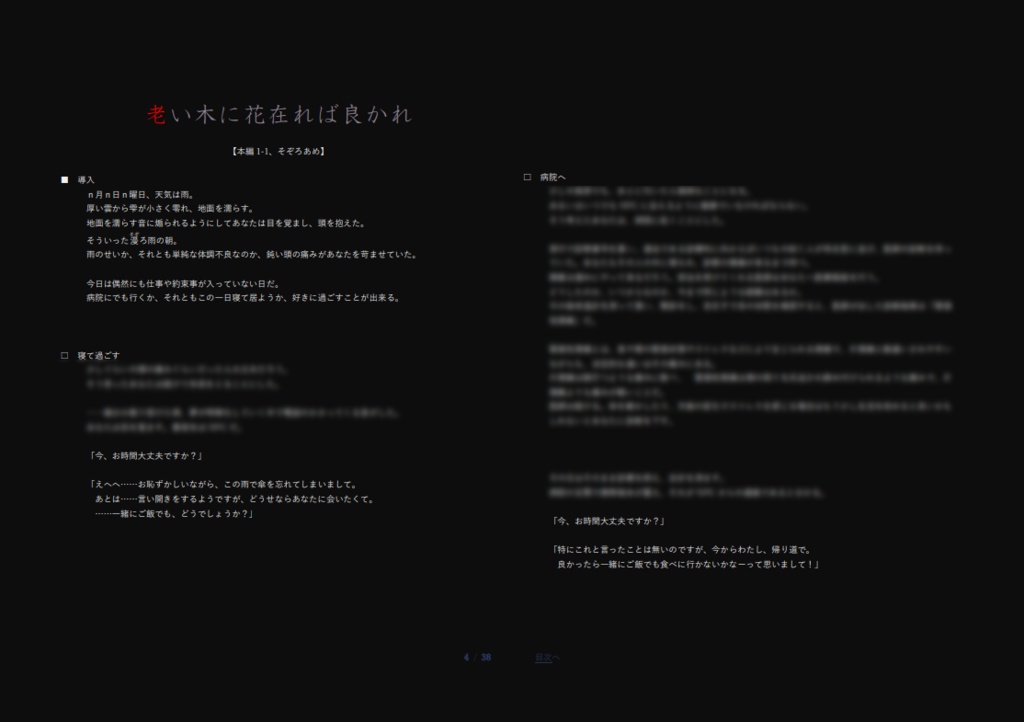 【CoC】残英・錆の餞
