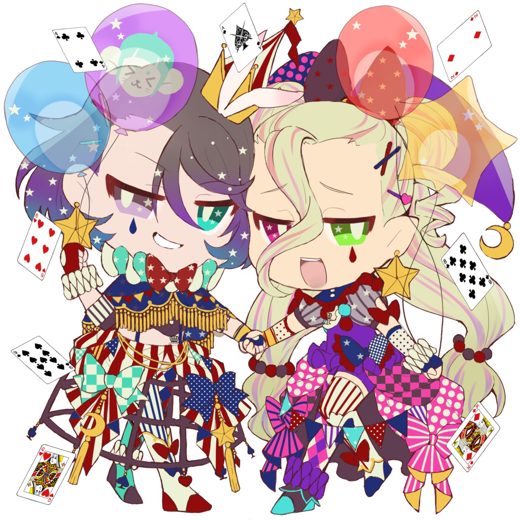 Majestic×Clown　ピエロ組（コンウェイ×マギルゥ）　アクリルキーホルダー