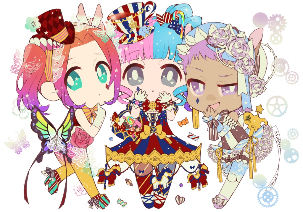 Majestic×Clown ブランコ組(エルマーナ×アンジュ×エレノア) アクリルキーホルダー