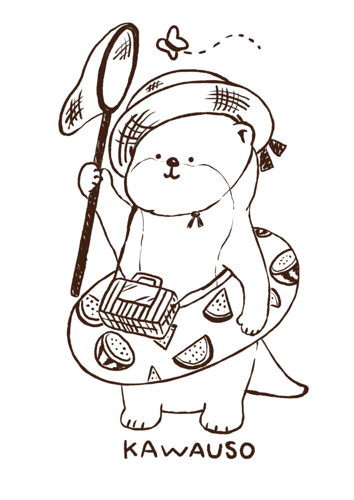 夏が待ちきれないカワウソTシャツ