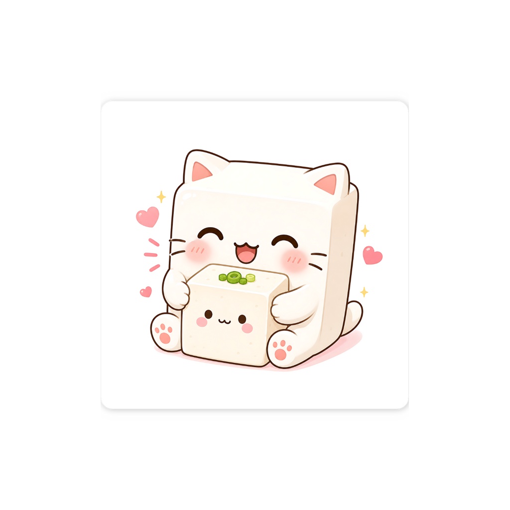 かわいい豆腐猫は幸せです