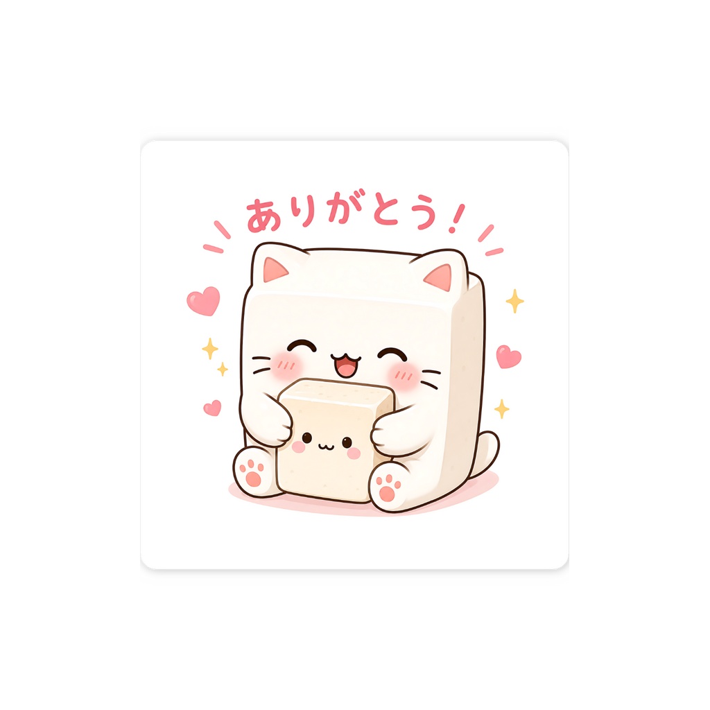 感謝の豆腐猫