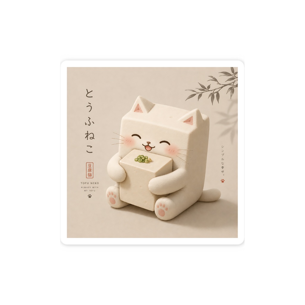 かわいい豆腐猫は幸せです