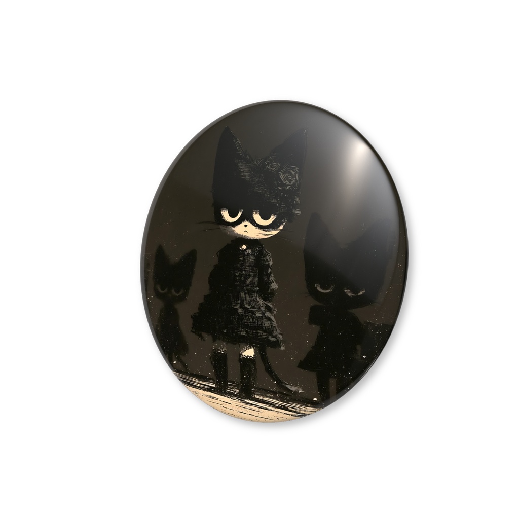 Reasonable Can Badge - Gloomy Cats