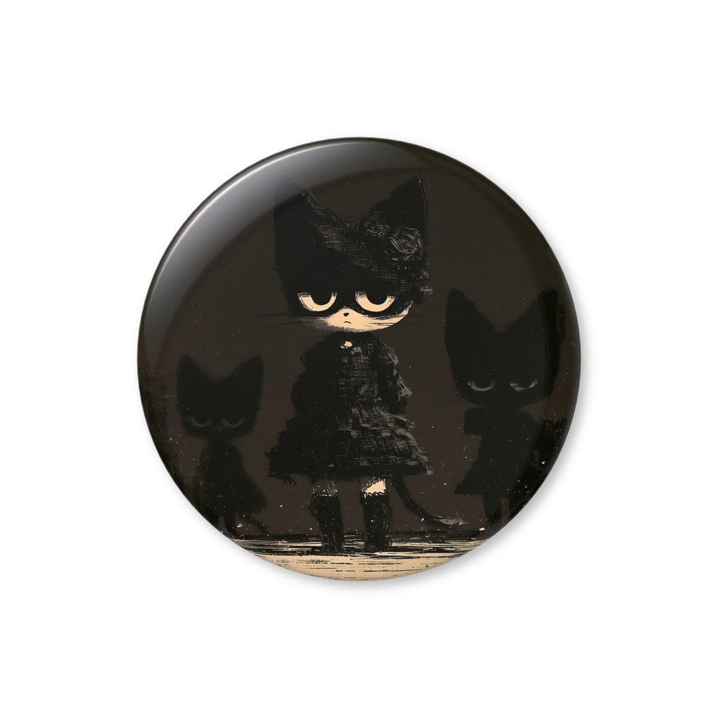 Reasonable Can Badge - Gloomy Cats