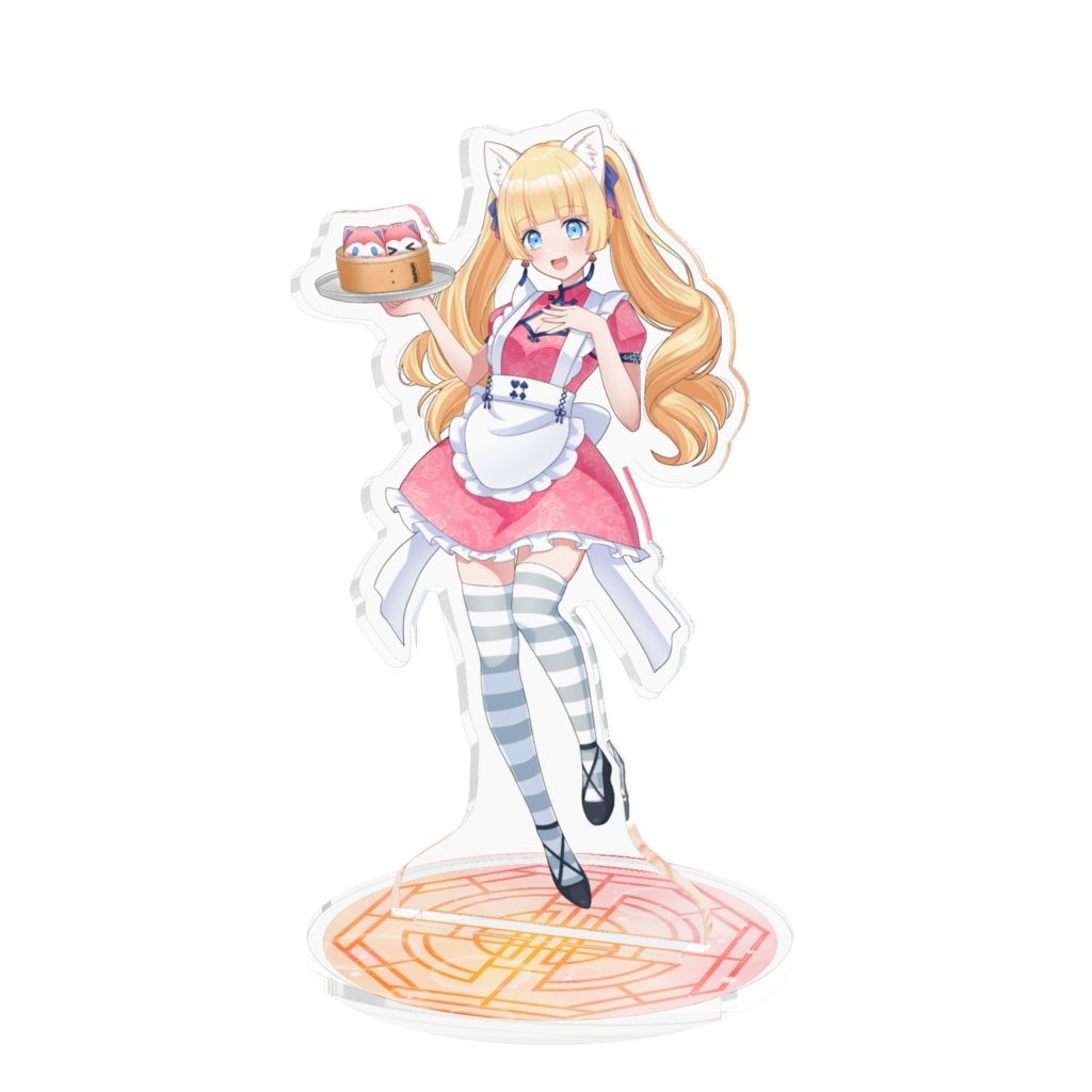 【雛幸音アリスネコ】4周年/誕生日記念/グッズ-アクリルフィギュア‐チャイナメイドver-100x100mm