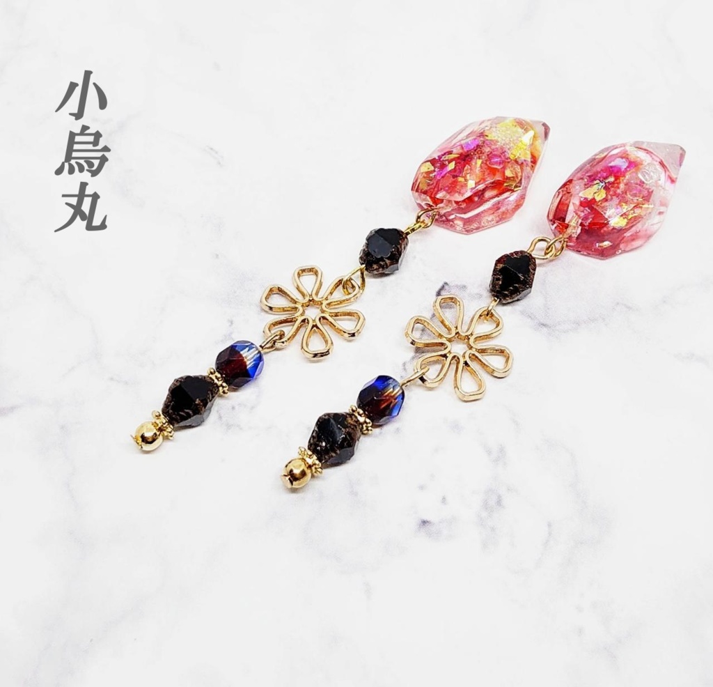 刀剣男子・鉱石ロング耳飾り