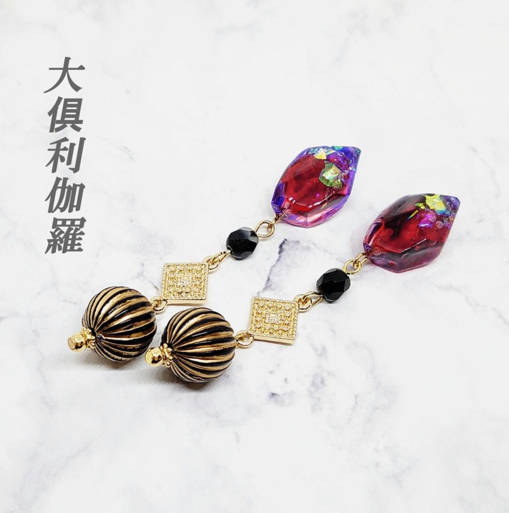 刀剣男子・鉱石ロング耳飾り