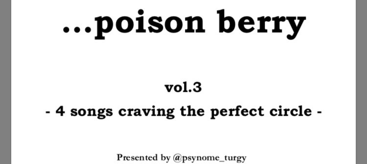 ...poison berry vol.3 -4 songs craving the perfect circle-