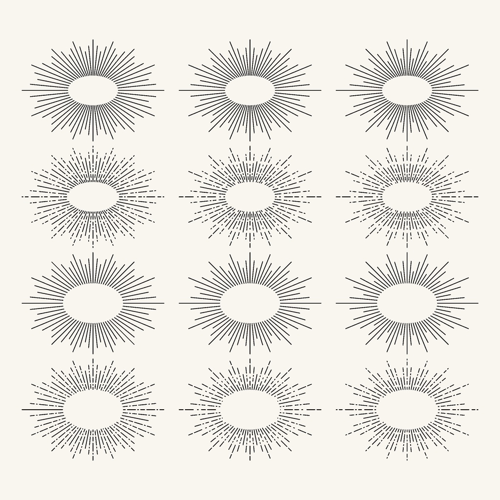 いろいろなサンバースト