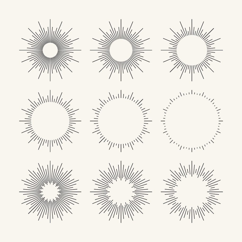 いろいろなサンバースト