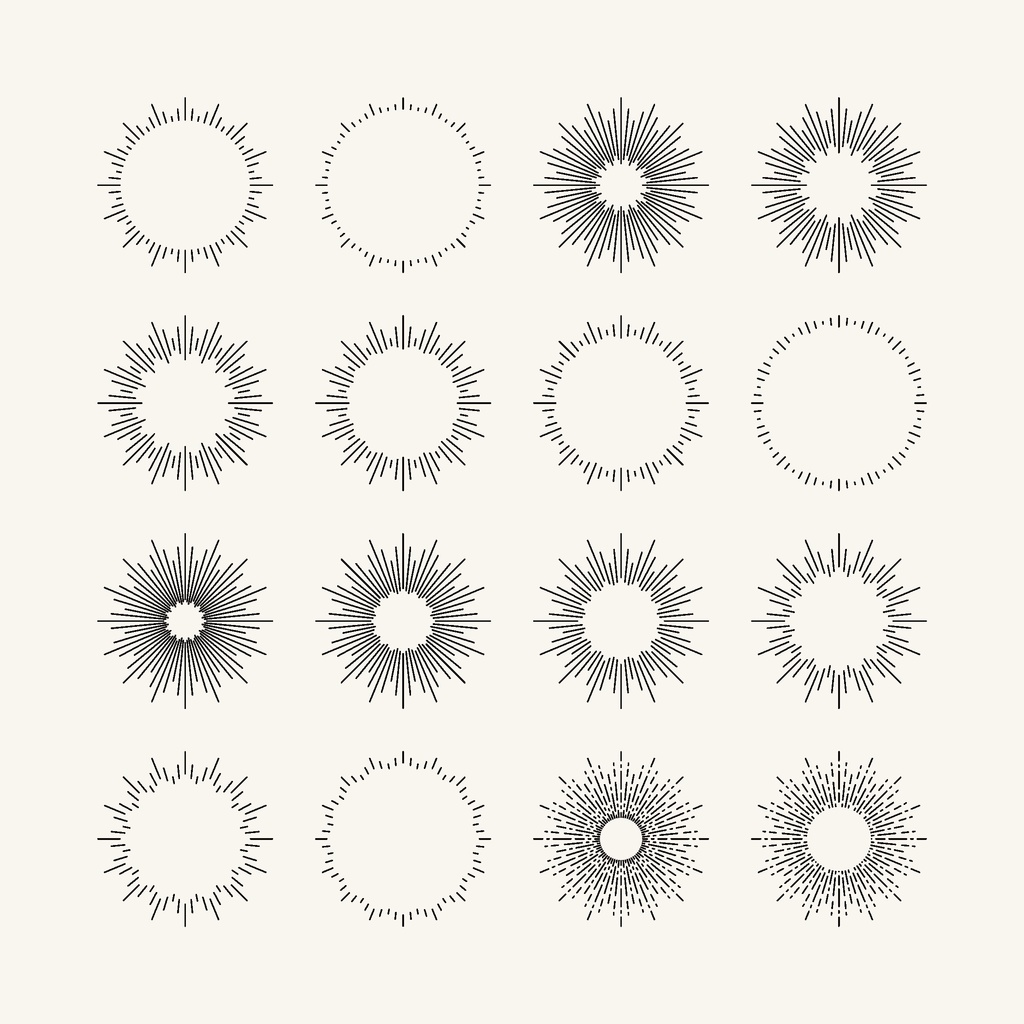 いろいろなサンバースト
