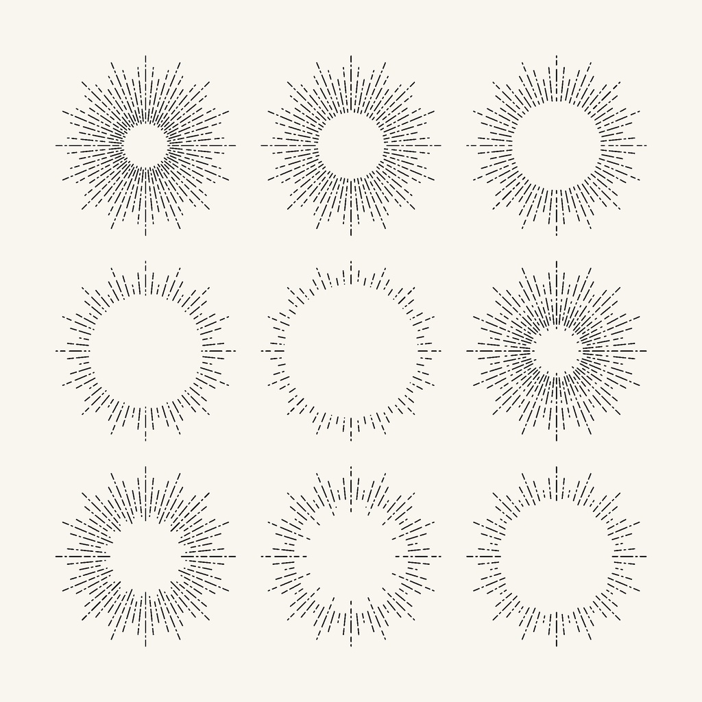いろいろなサンバースト