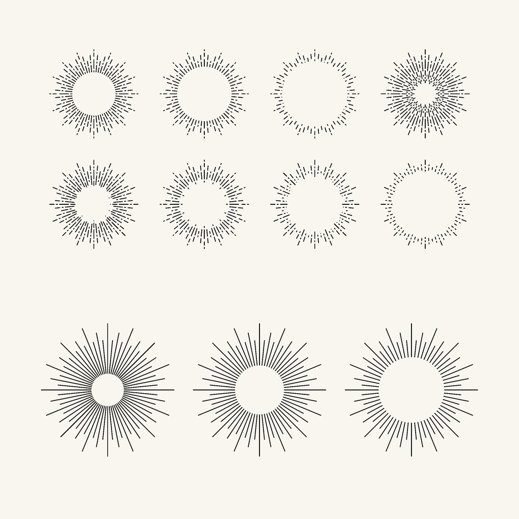 いろいろなサンバースト