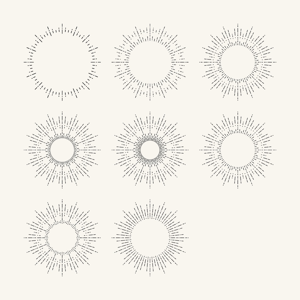 いろいろなサンバースト