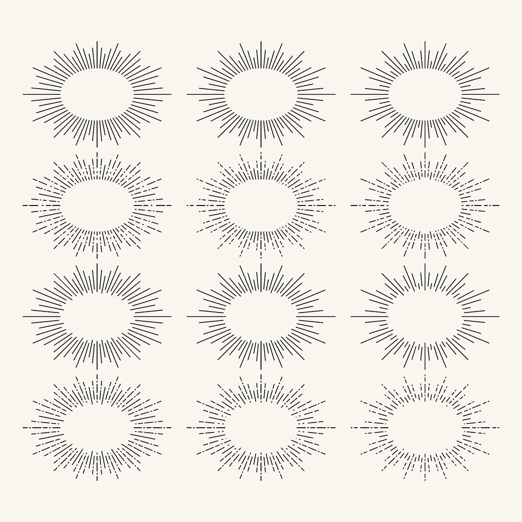 いろいろなサンバースト